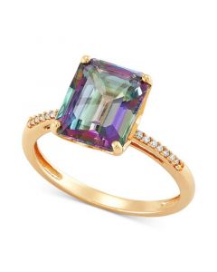 Mystic Topaz (4 ct. t.w.) & Diamond (1/20 ct. t.w.) Ring in 14k Gold