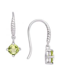 Peridot Drop Earrings (1 ct. t.w.) Threader Drop Earrings in Sterling Silver