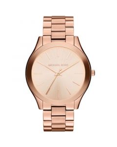 Unisex Slim Runway Rose Gold-Tone Stainless Steel Bracelet Watch 42mm MK3197