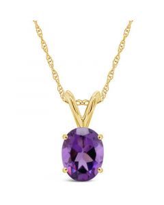 Amethyst Pendant Necklace (1-1/5 ct.t.w) in 14K Yellow Gold