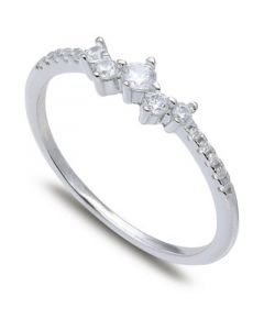 Cubic Zirconia Scatter Band in Sterling Silver, Created for Macy's