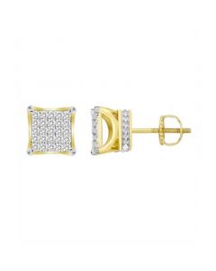 Men's Diamond (1/6 ct. t.w.) Earring Set in 10k Yellow Gold