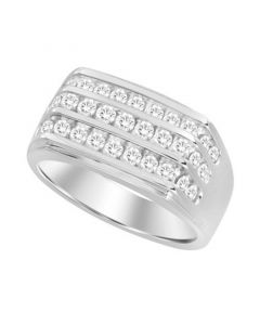 Men's Diamond (1 ct. t.w.) Ring in 10k White or Yellow Gold