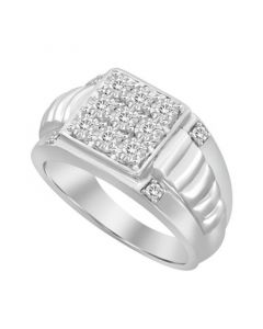 Men's Diamond (1/4 ct. t.w.) Ring in Sterling Silver