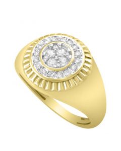 Men's Diamond (1/2 ct. t.w.) Ring in 10k Yellow Gold