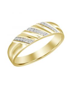 Men's Diamond Accent Band in 10K Yellow Gold