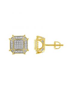 Men's Diamond (1/6 ct.t.w.) Earring in 10K Yellow Gold