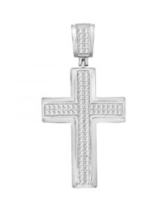 Men's Diamond (1/3 ct. t.w.) Cross Pendant in 10K White or Yellow Gold