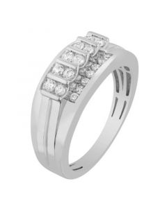 Men's Diamond (1/2 ct. t.w.) Ring in 10K White or Yellow Gold