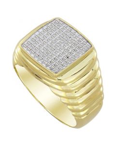 Men's Diamond (1/4 ct. t.w.) Ring in 10k Yellow Gold