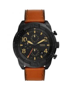 Men's Chronograph Bronson Brown Leather Strap Watch 50mm