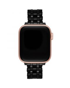 Black Stainless Steel Scallop Bracelet Band for Apple Watch, 38mm, 40mm, 41mm