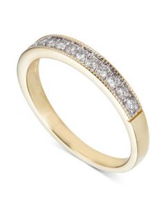 Diamond Milgrain Channel-Set Band (1/4 ct. t.w.) in 14k Gold