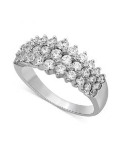 Diamond Three-Row Band (1-1/2 ct. t.w.) in 14K White Gold