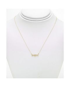 Diamond MOM 18" Pendant Necklace (1/10 ct. t.w.) in 10k Gold