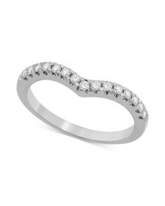 Diamond Chevron Band (1/4 ct. t.w.) in 14k White or Yellow Gold