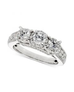 Diamond Trinity Ring (1-1/2 ct. t.w.) in 14k White Gold