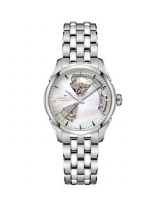 Women's Swiss Automatic Jazzmaster Open Heart Stainless Steel Bracelet Watch 36mm