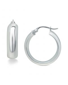 Small Chunky Sterling Silver Hoop, 3/4", Created for Macy's