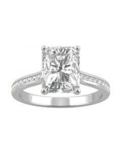 Moissanite Radiant Engagement Ring (2-7/8 ct. t.w. DEW) in 14k White Gold