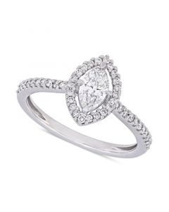 Diamond Marquise Halo Engagement Ring (3/4 ct. t.w.) in 14k White Gold