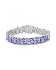 EFFY® Tanzanite Triple Row Bracelet (17-5/8 ct.t.w.) in Sterling Silver