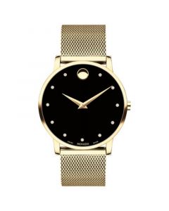 Unisex Swiss Museum Classic Gold-Tone PVD Stainless Steel Mesh Bracelet Watch 40mm