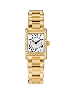 Women's Swiss Classics Carree Diamond (3/8 ct. t.w.) Gold-Tone Stainless Steel Bracelet Watch 23mm