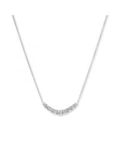 Diamond Curve Statement Necklace (1 ct. t.w.) in 14k White Gold