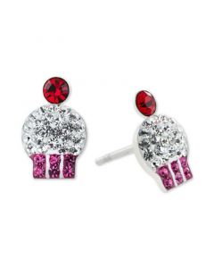 Crystal Cupcake Stud Earrings in Sterling Silver, Created for Macy's