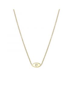 Diamond 14K Gold Evil Eye Necklace