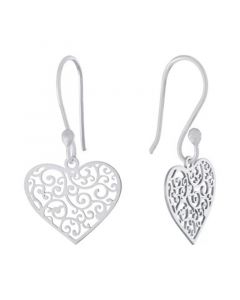 Filigree Heart Drop Earrings, Created for Macy's