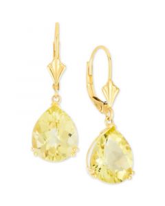 Lemon Quartz Drop Earrings (5-1/4 ct. t.w.) in 14k Gold