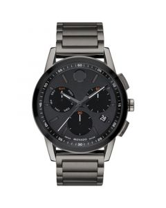 Men's Swiss Chronograph Museum Sport Gray PVD Bracelet Watch 43mm