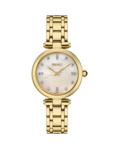 Women's Diamond (1/8 ct. t.w.) Gold-Tone Stainless Steel Bracelet Watch 30mm