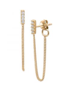 Cubic Zirconia Chain Drop Earrings, Created for Macy's