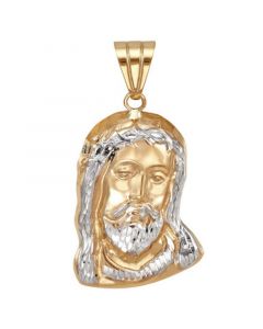 Christ Head Pendant in 14k Yellow