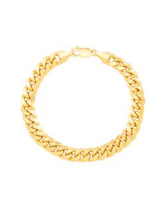 Men's Cuban Chain Link Bracelet (10mm) in 14k Gold