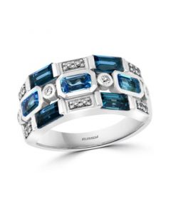 EFFY® Blue & White Topaz Statement Ring (2-3/4 ct. t.w.) in Sterling Silver