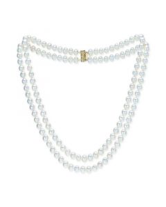 Cultured Freshwater Pearl (6-7mm) Double Strand 18" Collar Necklace