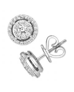 Vanilla Diamond® Halo Stud Earrings (3/8 ct. t.w.) in Platinum