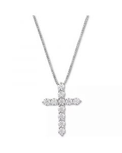 Cubic Zirconia Cross 18" Pendant Necklace