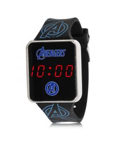 Avengers Kid's Touch Screen Black Silicone Strap LED Watch, 36mm x 33 mm