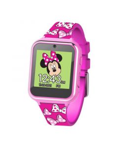 Minnie Mouse Kid's Touch Screen Pink Silicone Strap Smart Watch, 46mm x 41mm