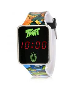 Teenage Mutant Ninja Turtles Kid's Touch Screen Black Silicone Strap LED Watch, 36mm x 33 mm