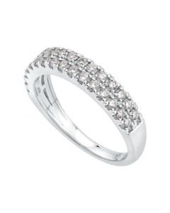 Certified Diamond Multi-Row Band (3/4 ct. t.w.) in 14k White Gold