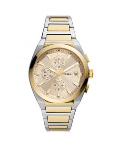 Men's Everett chronograph movement, 2 tone stainless steel bracelet watch 42mm