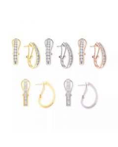 Diamond J-Hoop Earring Collection