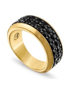 Black Sapphire Band (3 ct. t.w.) in 14k Gold-Plated Sterling Silver, Created for Macy's