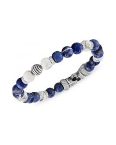 Sodalite & Howlite Bead Bracelet in Sterling Silver, Created for Macy's